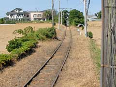 銚子電鉄の線路。