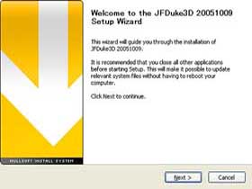 JFDuke3Dセットアップ画面。