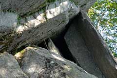 ブナ立尾根のタヌキ岩。