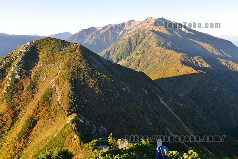 後立山連峰の稜線
