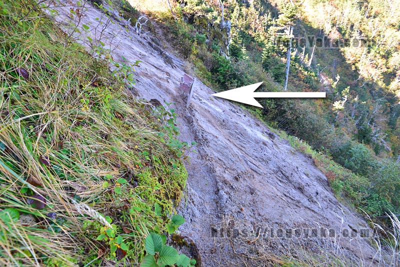 スゴ乗越小屋手前の難所